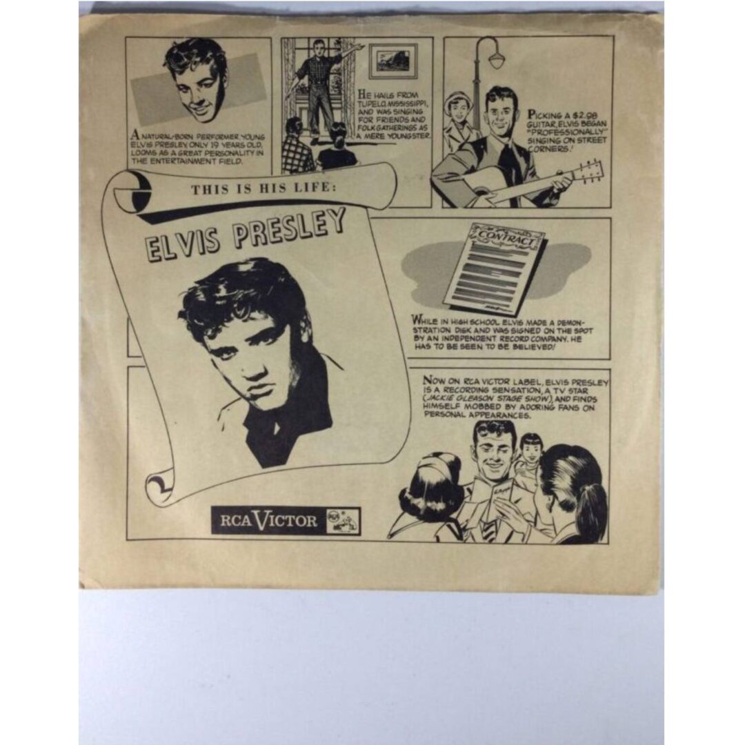 Rare Elvis 45 Promo with Cartoon Sleeve