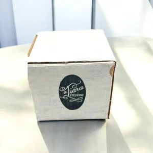 6inch TIARA GLASS AMBER HUMIDOR NEW OLD STOCK WITH BOX