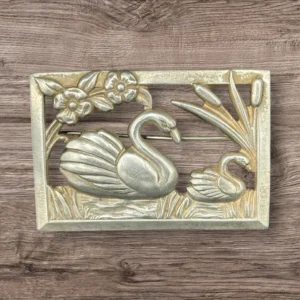 CORO VINTAGE SIGNED INC 925 STERLING SILVER BROOCH PIN SWAN