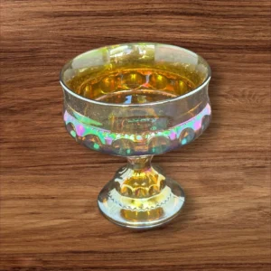 Carnival Iridescent Gold Glass 5 Wedding Bowl 1256 New (Main View) Damage to Original Box