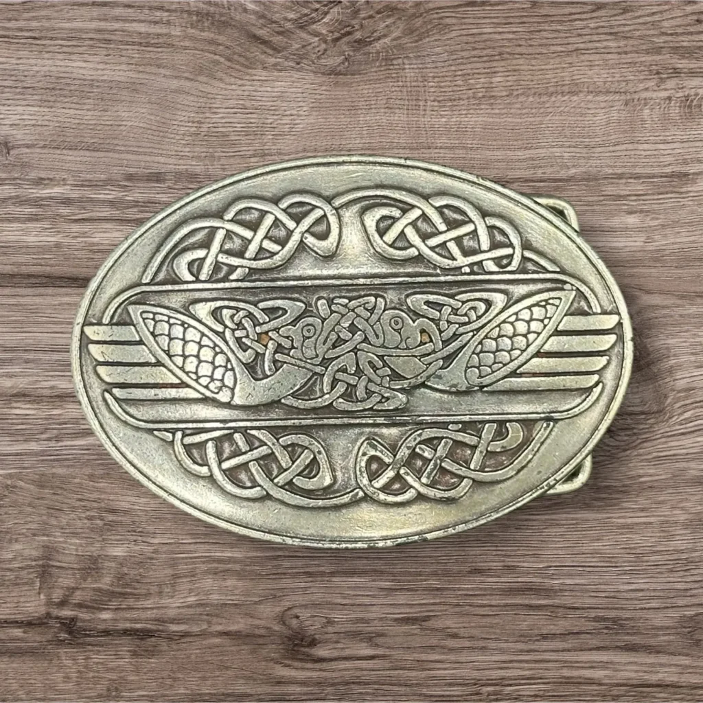 Corr Celtic Swans Belt Buckle (Front)