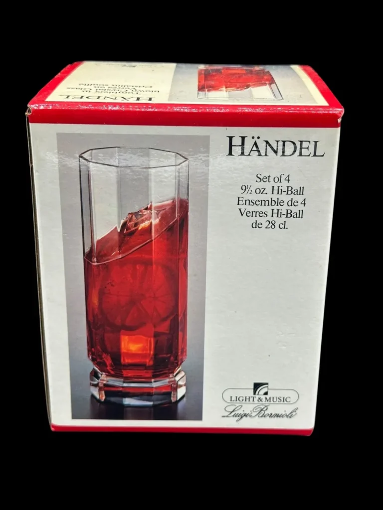 Handel Set of 4 Hi Ball Glasses New