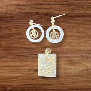 Jade Earrings and Pendant