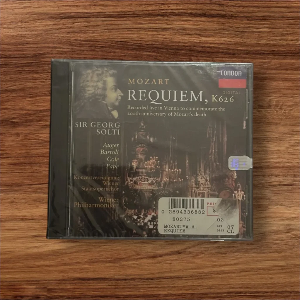 MOZART REQUIEM SIR GEORG SOLTI CD (Front)