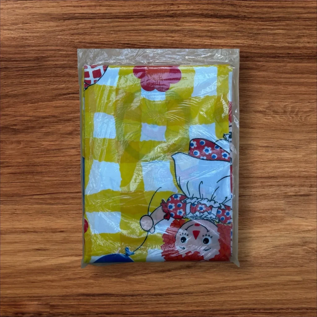 Raggedy Anne and Andy Full Size Fitted Sheet 54x75inch Sealed New (Back)