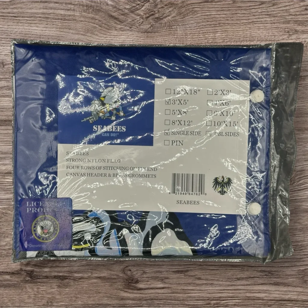 SEABEES CAN DO! NYLON FLAG 3x5inch