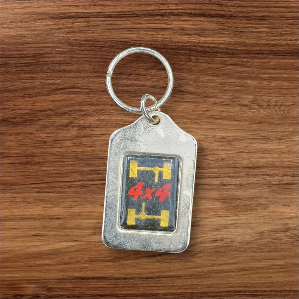 Vintage Brass 4x4 Keyring