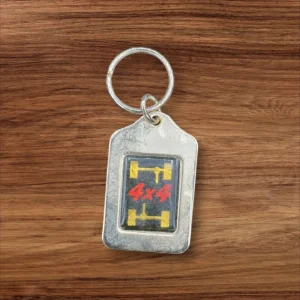 Vintage Brass 4x4 Keyring