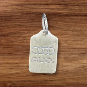 Vintage Brass AUDI Keyring