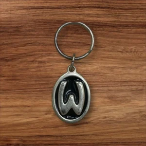 Vintage Brass Keyring Letter W
