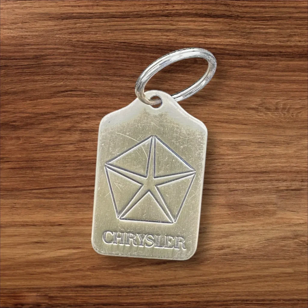 Vintage CHRYSLER Brass Keyring