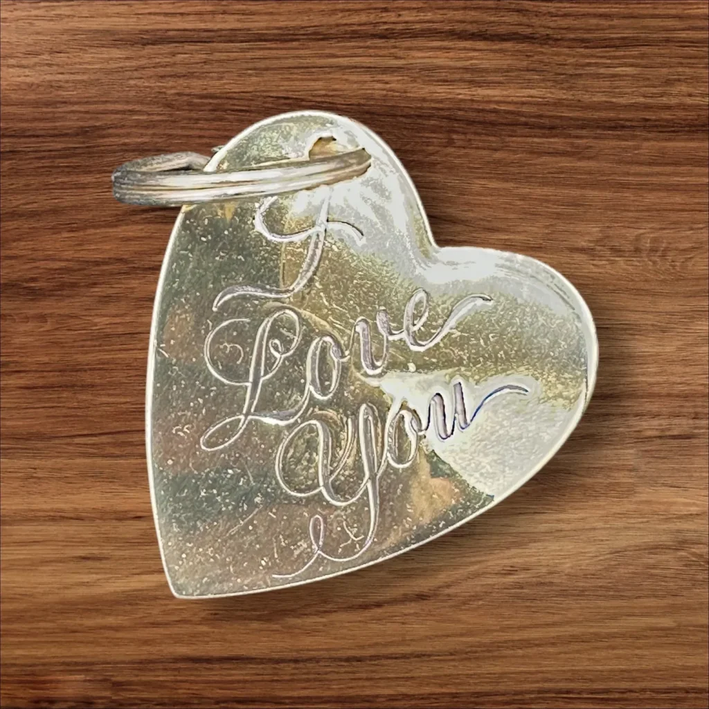 Vintage I Love You Keyring