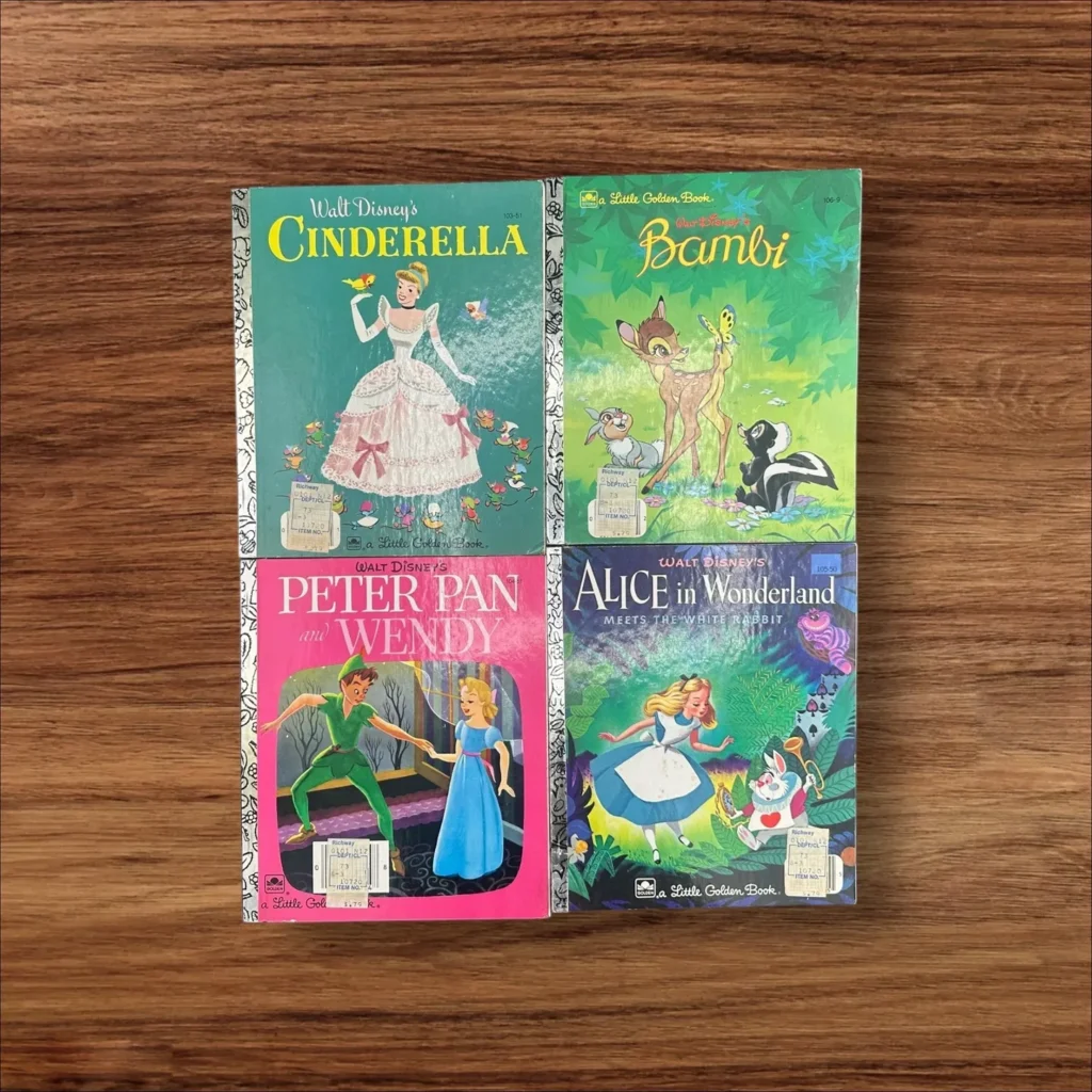 Vintage Lot of Children's Books (NOS) Cinderella Bambi Peter Pan and Wendy Alice in Wonderland
